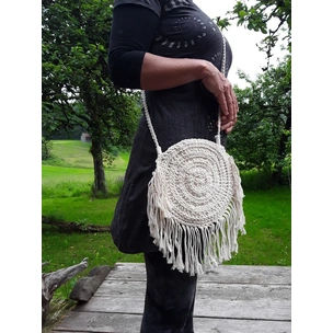 Ladies Off White Macrame Bags